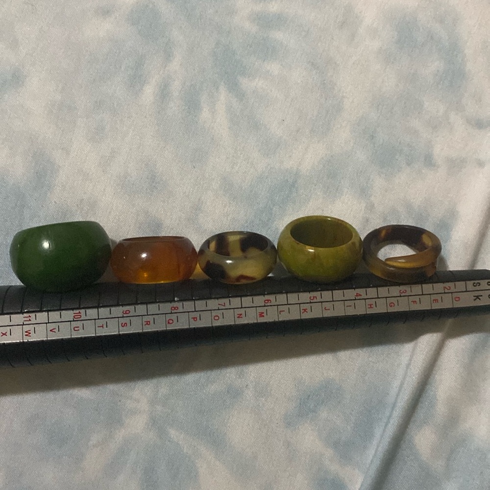 Vintage acrylic rings